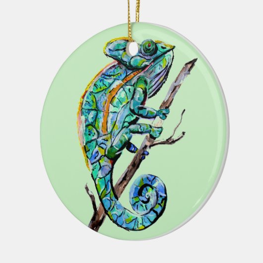 Magic Chameleon Keramisch Ornament (Links)