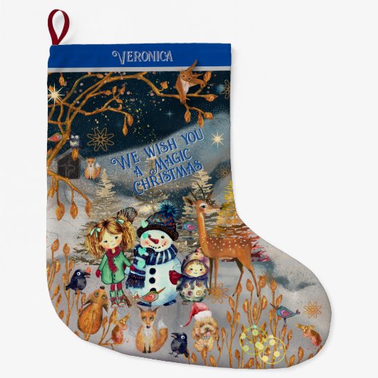 Magic Christmas Snowman & Vrienden Grote Kerstsok (Voorkant)