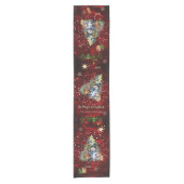 Magic Christmas Snowman & vrienden Red Table Runne Korte Tafelloper (Voorkant)