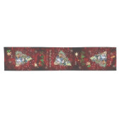 Magic Christmas Snowman & vrienden Red Table Runne Korte Tafelloper (Horizontaal)
