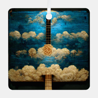 Magic Cigar Box Guitar I & II van de heer Sony Metalen Ornament