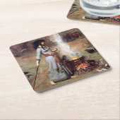 Magic Circle, John William Waterhouse Kartonnen Onderzetters (Schuin)