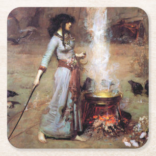 Magic Circle, John William Waterhouse Kartonnen Onderzetters