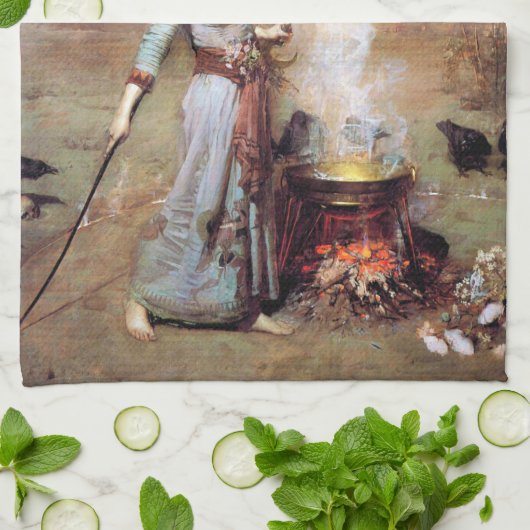 Magic Circle, John William Waterhouse Theedoek (Gevouwen)