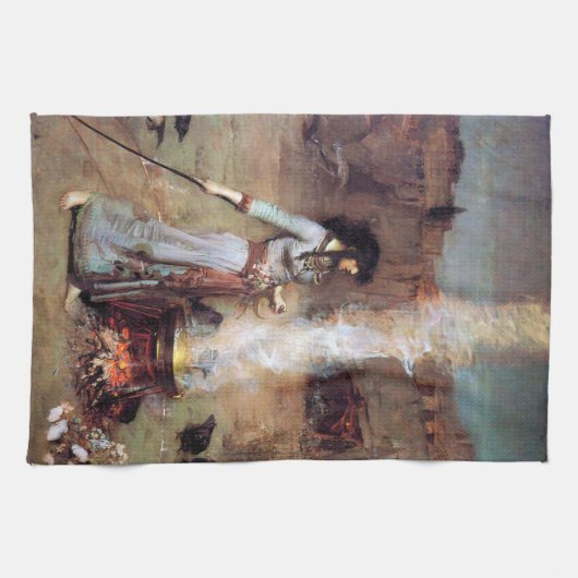 Magic Circle, John William Waterhouse Theedoek (Horizontaal)