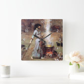 Magic Circle, John William Waterhouse Vierkante Klok (Huis)