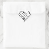 Magic City Katten Hart Sticker (Tas)