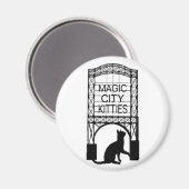 Magic City Katten magneet (Voorkant / Achterkant)