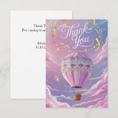 Magic Clouds Hete Luchtballon Bedankkaart (Voorkant / Achterkant)