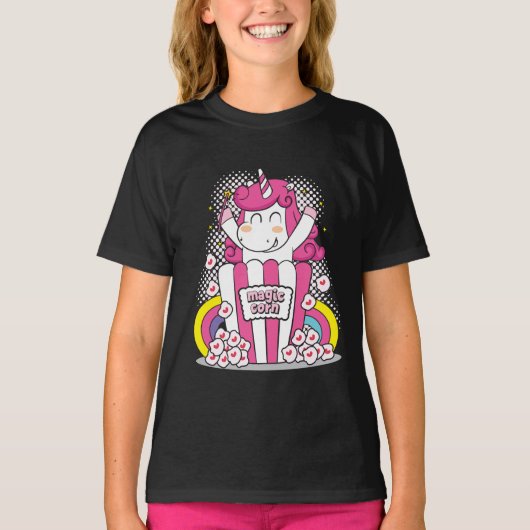 Magic Corn Unicorn Kinderen T-shirt (Voorkant)