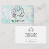 *~* Magic Crab Fine Dining by the Zee Pastel Visitekaartje (Voorkant / Achterkant)