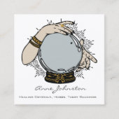 Magic Crystal Ball and Hands Square Visitekaartje (Voorkant)