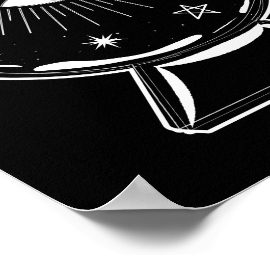 Magic Crystal Ball Scry Seeing Eye vertelt alles Poster (Hoek)