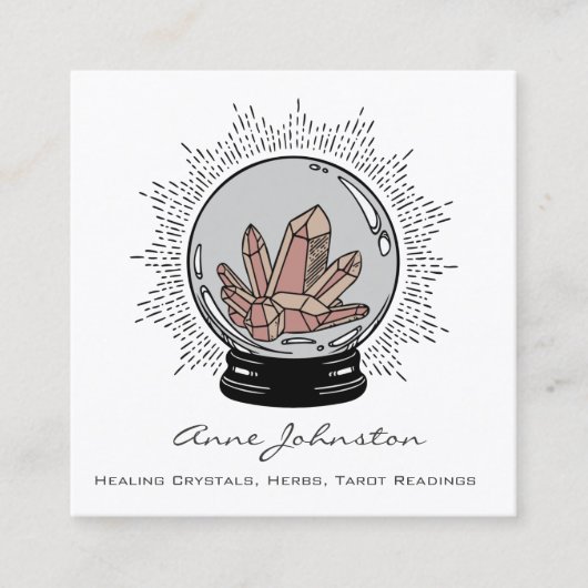 Magic Crystal Ball Square Visitekaartje (Voorkant)