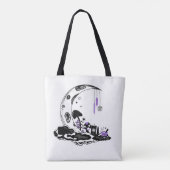 Magic Crystal Mushroom Moon Garden Tote Bag (Achterkant)