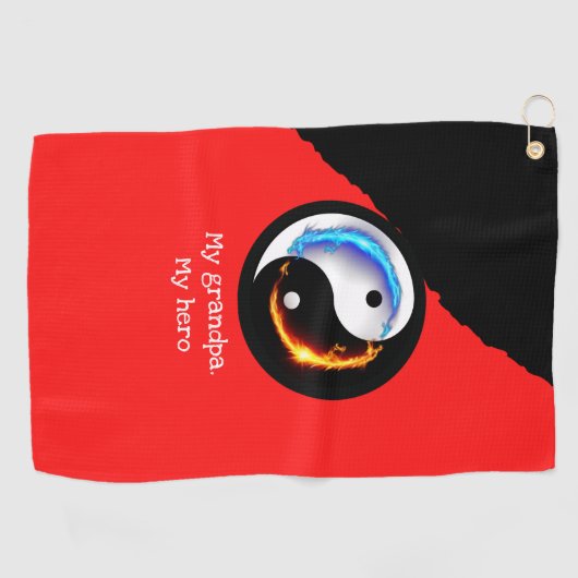 Magic Dragon fantasy art Golfhanddoek (Horizontaal)