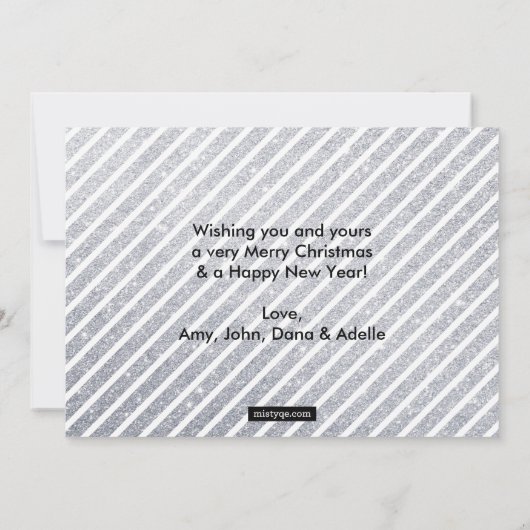 Magic Dust Red 3 Photo Holiday Card Feestdagenkaart (Achterkant)