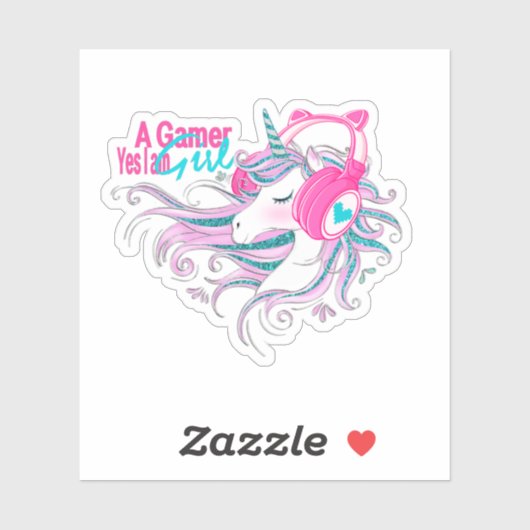 Magic Eenhoorn Glitter Sticker (Vel)