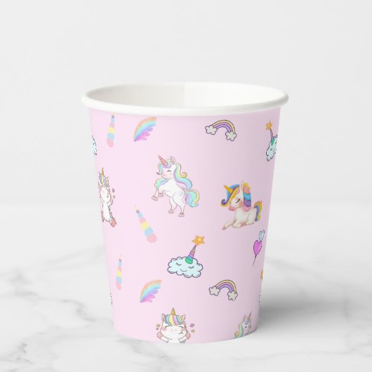 Magic Eenhoorn regenboog gradiënt 1e verjaardagsfe Papieren Bekers (Links)
