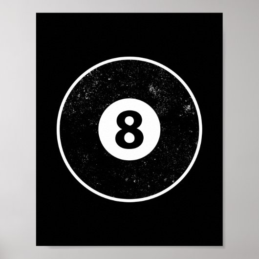 Magic Eight Ball Billiard Pool Poster (Voorkant)