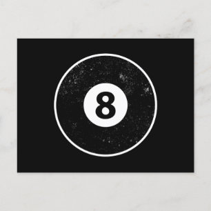 Magic Eight Ball Billiard Pool Uitnodiging Briefkaart