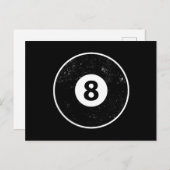 Magic Eight Ball Billiard Pool Uitnodiging Briefkaart (Voorkant / Achterkant)