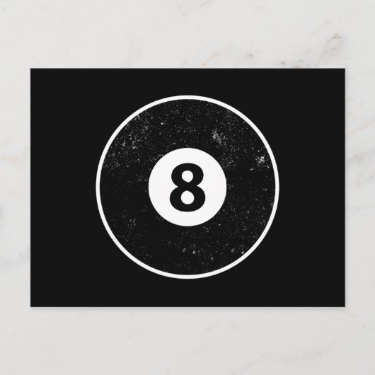 Magic Eight Ball Billiard Pool Uitnodiging Briefkaart (Voorkant)