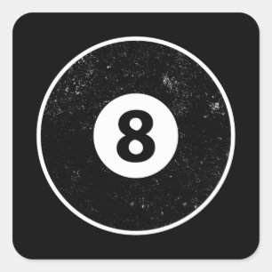 Magic Eight Ball Billiard Pool Vierkante Sticker