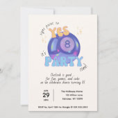 Magic Eight Ball Party Tijd Verjaardagsfeest Kaart (Voorkant)