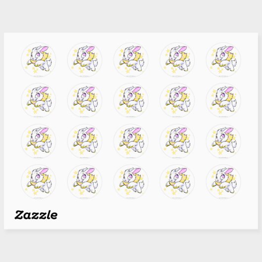 Magic Electric Cybunny Ronde Sticker (Vel)