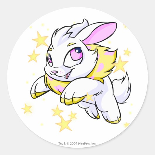Magic Electric Cybunny Ronde Sticker (Voorkant)