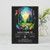 Magic Elegant Brushwood Verjaardag Kaart (Staand voorkant)