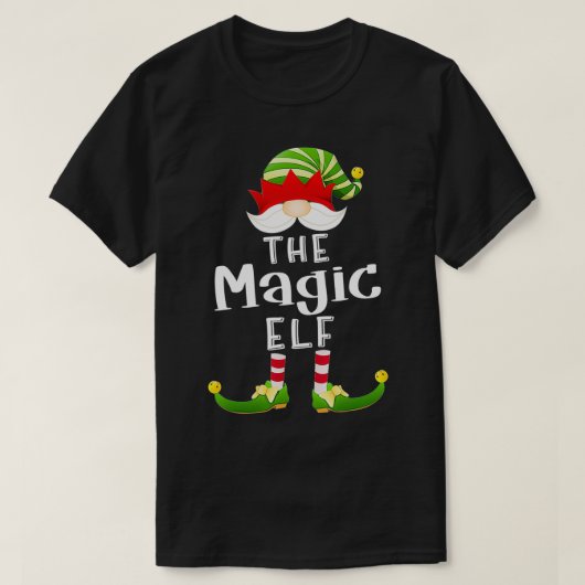 Magic Elf Group Kerstmis Funny Pajama Partij T-shirt (Design voorkant)