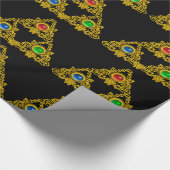 MAGIC ELFIC TALISMAN, BLACK GOLD TRIANGLE, GEMSTON CADEAUPAPIER (Hoek)