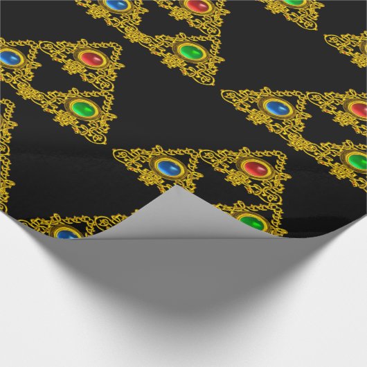 MAGIC ELFIC TALISMAN, BLACK GOLD TRIANGLE, GEMSTON CADEAUPAPIER (Hoek)