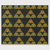 MAGIC ELFIC TALISMAN, BLACK GOLD TRIANGLE, GEMSTON CADEAUPAPIER (Vlak)