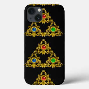 MAGIC ELFIC TALISMAN, BLACK GOLD TRIANGLE, GEMSTON Case-Mate iPhone CASE