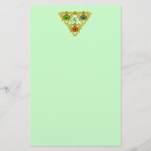 MAGIC ELFIC TALISMAN/GOLD TRIANGAL Green Briefpapier (Voorkant)