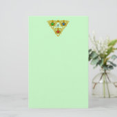 MAGIC ELFIC TALISMAN/GOLD TRIANGAL Green Briefpapier (Staand voorkant)