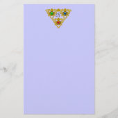 MAGIC ELFIC TALISMAN/GOLD TRIANGLE Blue Briefpapier (Voorkant)