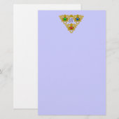 MAGIC ELFIC TALISMAN/GOLD TRIANGLE Blue Briefpapier (Voorkant / Achterkant)
