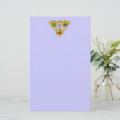 MAGIC ELFIC TALISMAN/GOLD TRIANGLE Blue Briefpapier (Staand voorkant)