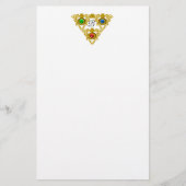 MAGIC ELFIC TALISMAN/GOLD TRIANGLE White Briefpapier (Voorkant)