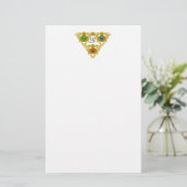 MAGIC ELFIC TALISMAN/GOLD TRIANGLE White Briefpapier (Staand voorkant)