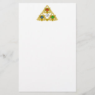 MAGIC ELFIC TALISMAN/GOLD TRIANGLE White Briefpapier