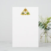 MAGIC ELFIC TALISMAN/GOLD TRIANGLE White Briefpapier (Staand voorkant)