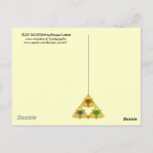 MAGIC ELFIC TALISMAN/GOLD TRIANGY MET GEMSTONES BRIEFKAART (Achterkant)