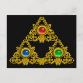 MAGIC ELFIC TALISMAN/GOLD TRIANGY MET GEMSTONES BRIEFKAART (Voorkant)