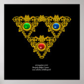 MAGIC ELFIC TALISMAN/GOLD TRIANGY MET GEMSTONES POSTER (Voorkant)