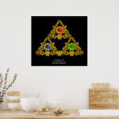 MAGIC ELFIC TALISMAN/GOLD TRIANGY MET GEMSTONES POSTER (Keuken)
